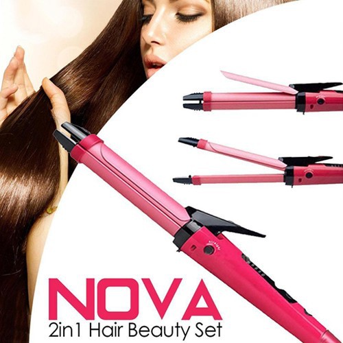 Takarai Catok 2in1 Big Size untuk Meluruskan &amp; Mengkritingkan Rambut I NOVA NHC-1818SC