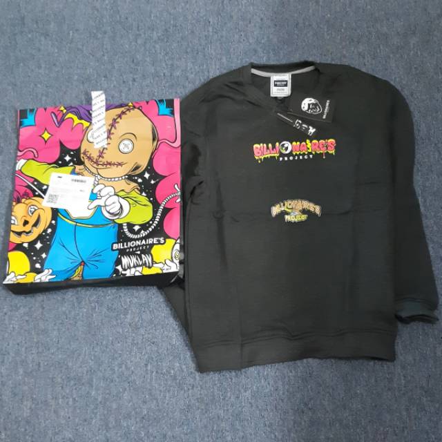 Sweater/Jaket Pria/Jumper Billionaires Project X Muklay Pop Eye Sweatshirt - DARKGREY, XL