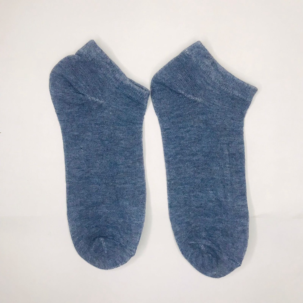 ⭐Gogoland⭐ Kaos Kaki Ankle Cute Kaos Kaki Pendek Polos dan Motif Semata Kaki Import Murah Motif Polos R108 R568 KK006-MOTIF 2 BIRU JEANS