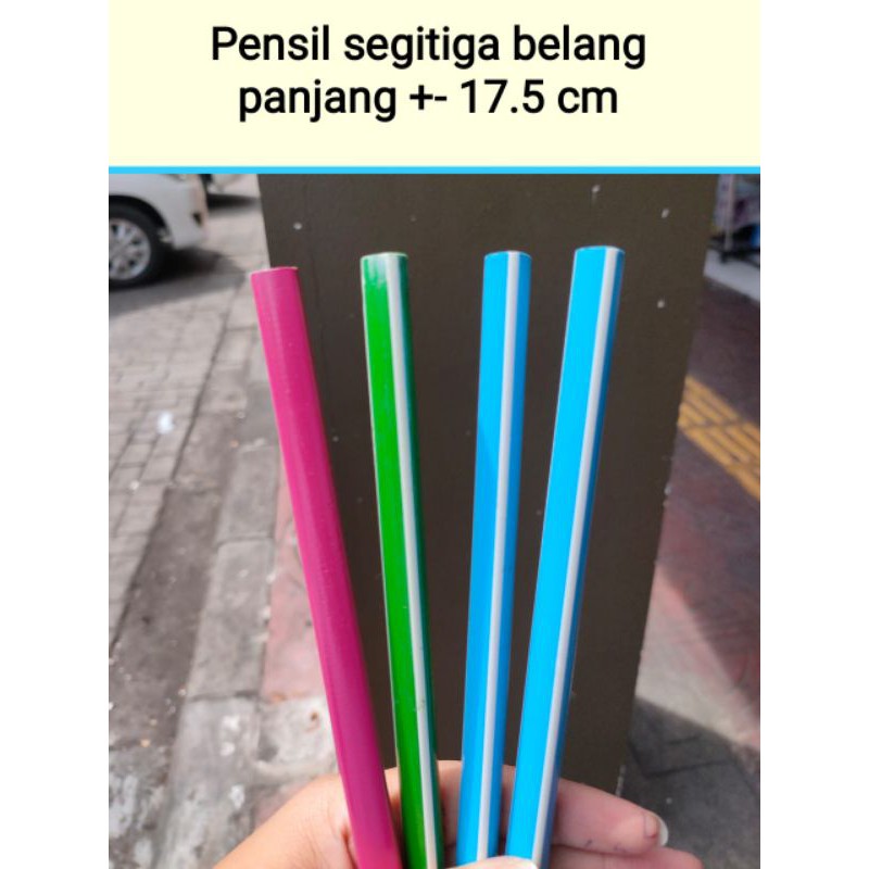

pensil segitiga jumbo belang sisa export