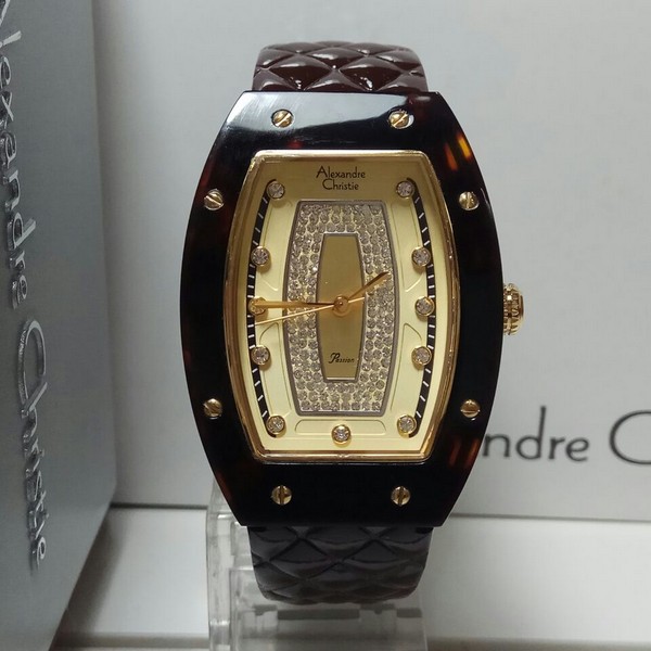 jam tangan alexandre christie ac 2638 coklat