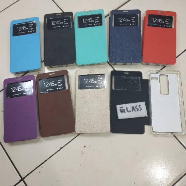 Flip case LG Glass flipcase book cover sarung buku buka tutup flipshell