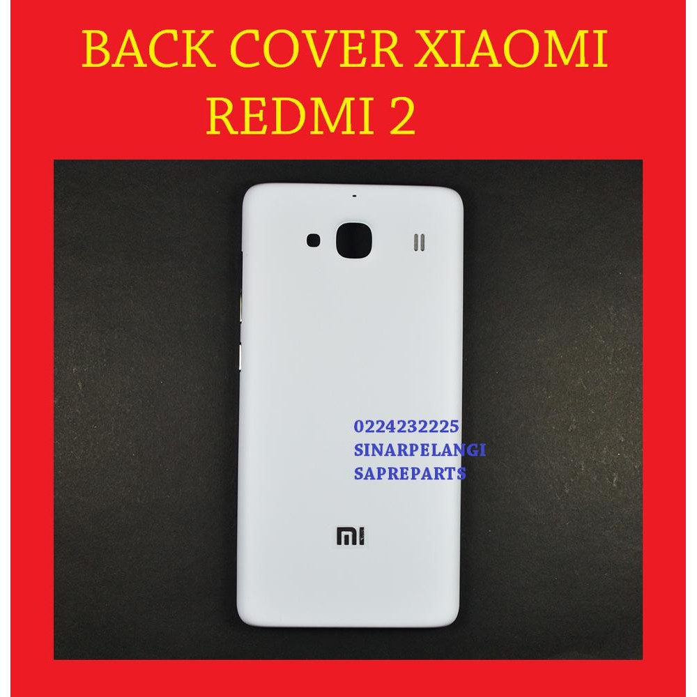 BATTERY COVER BACK COVER TUTUP BATRE CASING XIAOMI REDMI 2/REDMI 2 PRIME WHITE PUTIH 904657