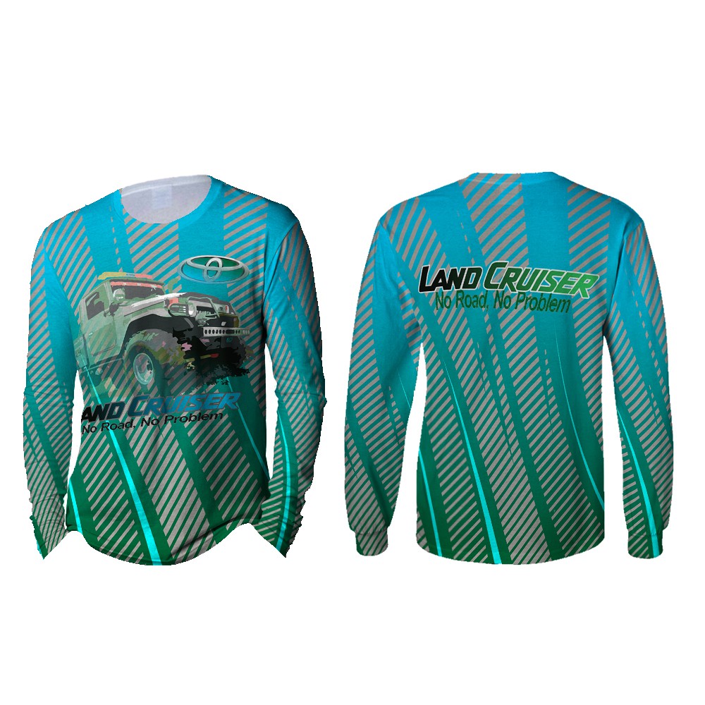 Kaos Pria Lengan Panjang Land Cruiser 3D Full Print 004