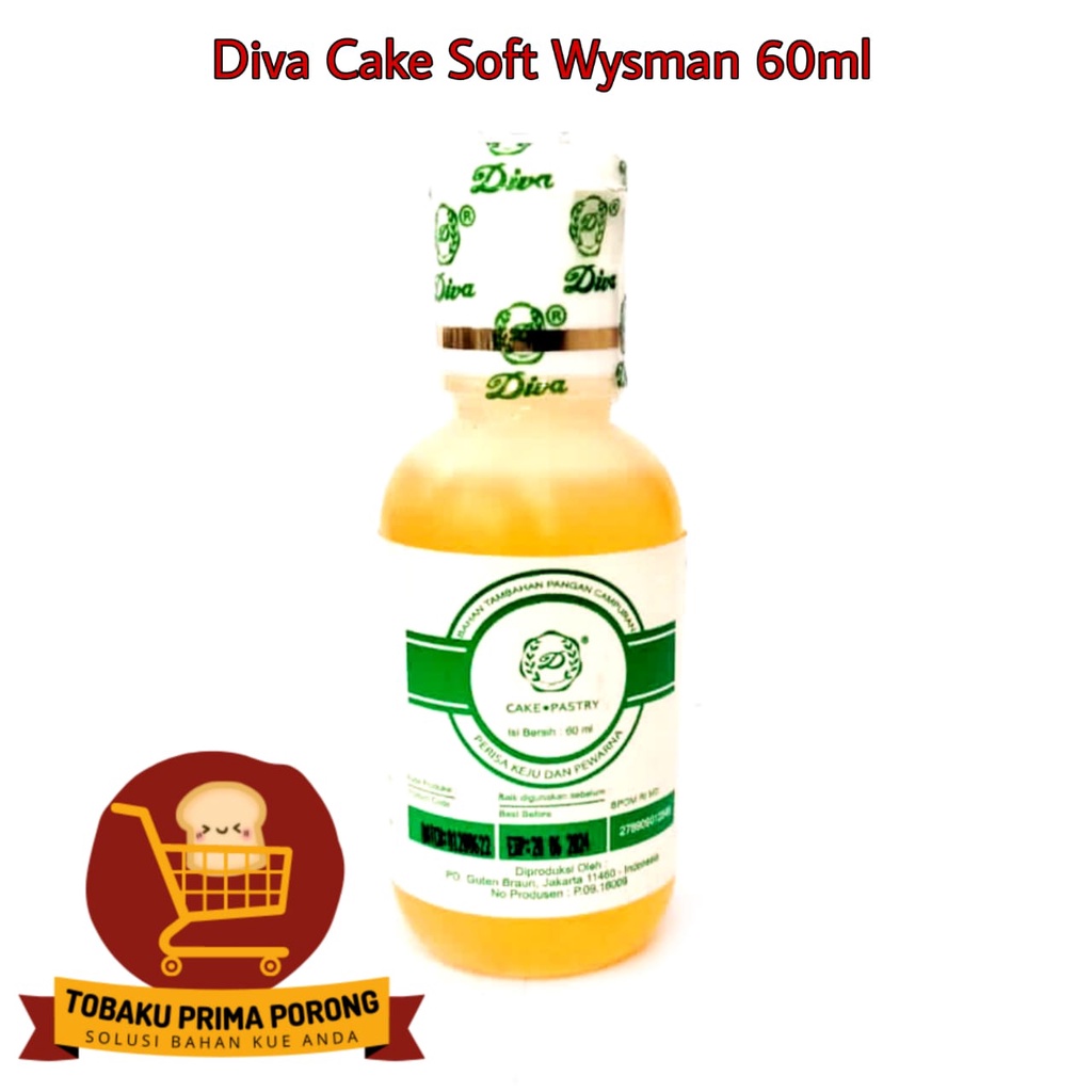 

DIVA Cake - Bread - Pastry Softener / Penambah Aroma Kue / Pengharum Aroma Kue - Wysman (80 GR)