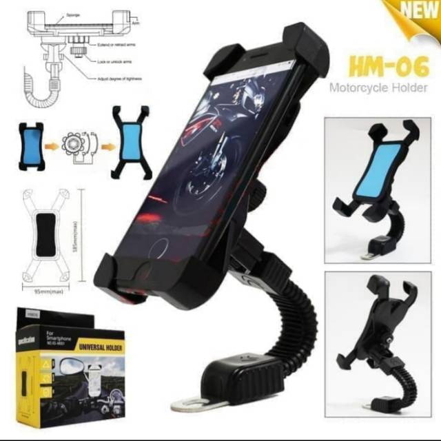 Holder hp motor universal / holder hp / holder stang motor / holder handphone