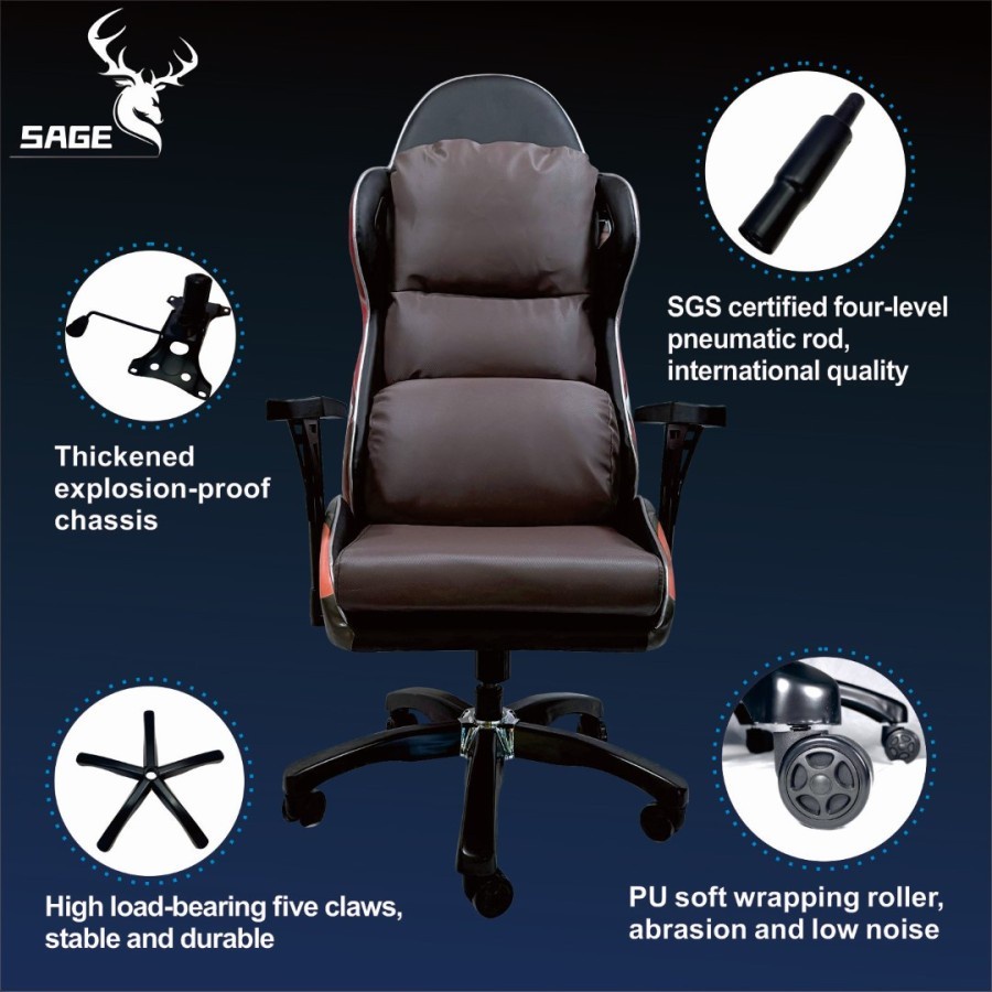 Sage SG-901 Gaming Chair / Kursi Gaming