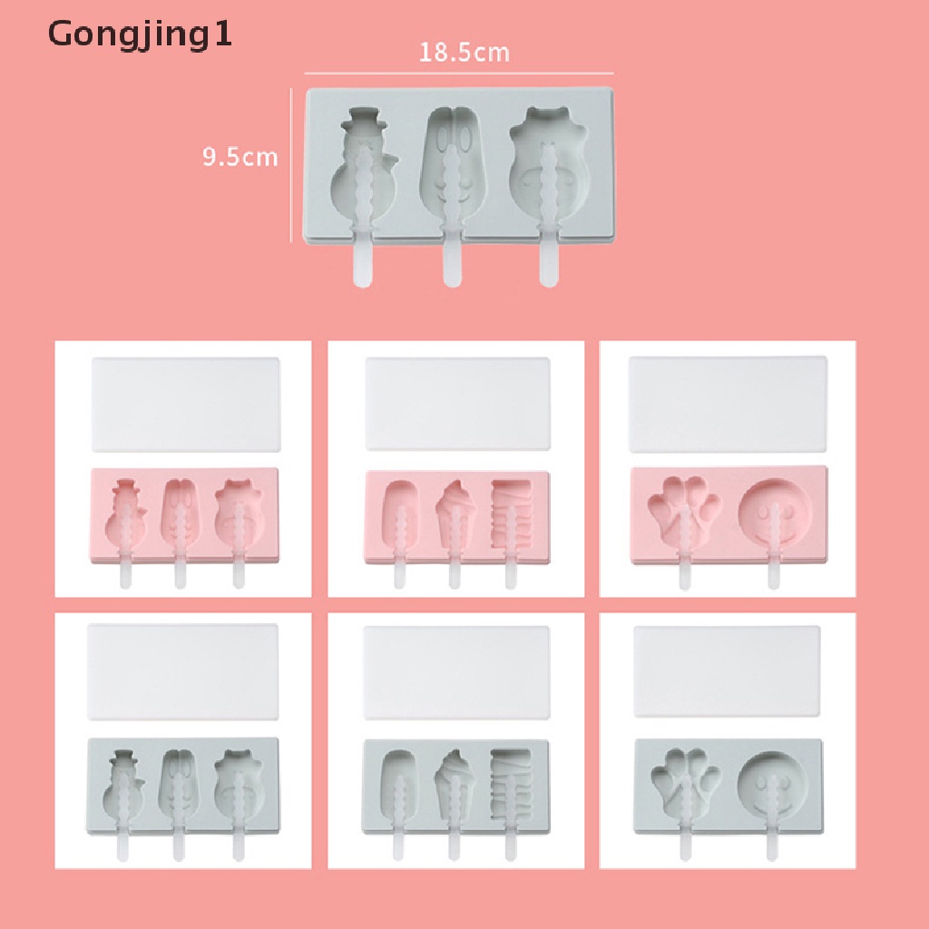 Gongjing1 Cetakan Es Krim / Loli Frozen Diy Bahan Silikon