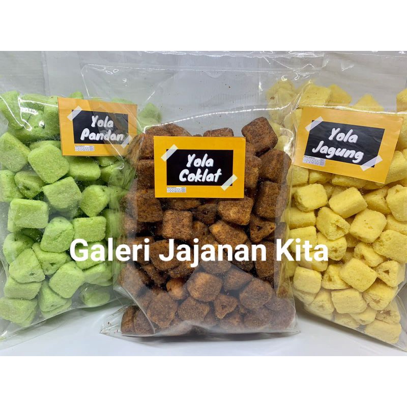 

yola coklat yola jagung bakar yola pandan kemasan 200 gram