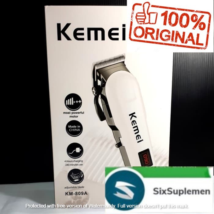 Alat Cukur Rambut Kemei KM 809 A Cordless (Tanpa Kabel)