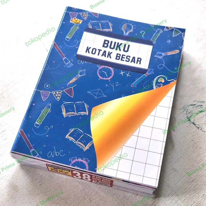 

Terlaku Buku Tulis Kotak Besar Kiky 38 lembar isi 10 pcs Mandarin Petak