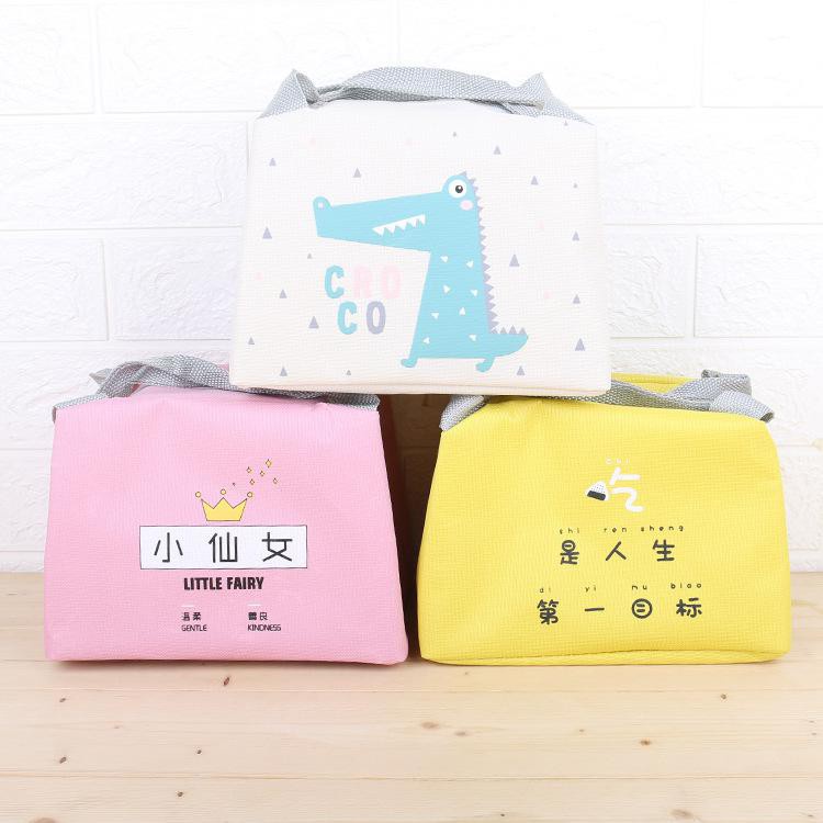 FYGALERYSURABAYA Tas Bekal Karakter Lunch Bag Cooler Aluminium Tahan Panas Kecil Motif