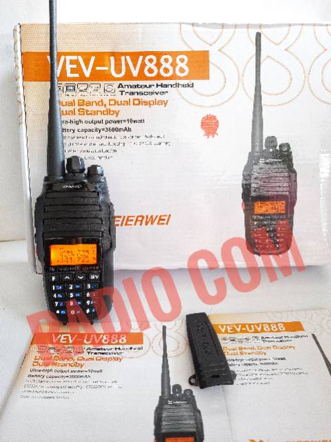 HT WEIRWEI VEV UV888 DUALBAND 10WATT -HT DUALBAND 10 WATT WEIERWEI UV 888 MURAH - WEIRWEI UV888