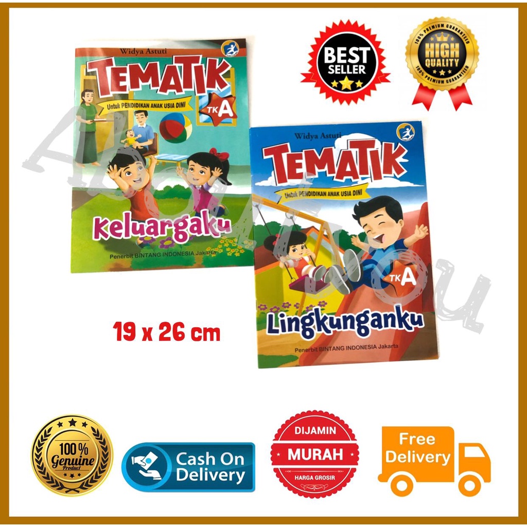 1 buah Buku Kegiatan Anak Buku TEMATIK PAUD TK A Buku Belajar Mewarnai LENGKAP