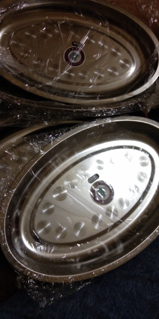 Nampan Oval / Baki Oval Stainless Steel 30 Cm