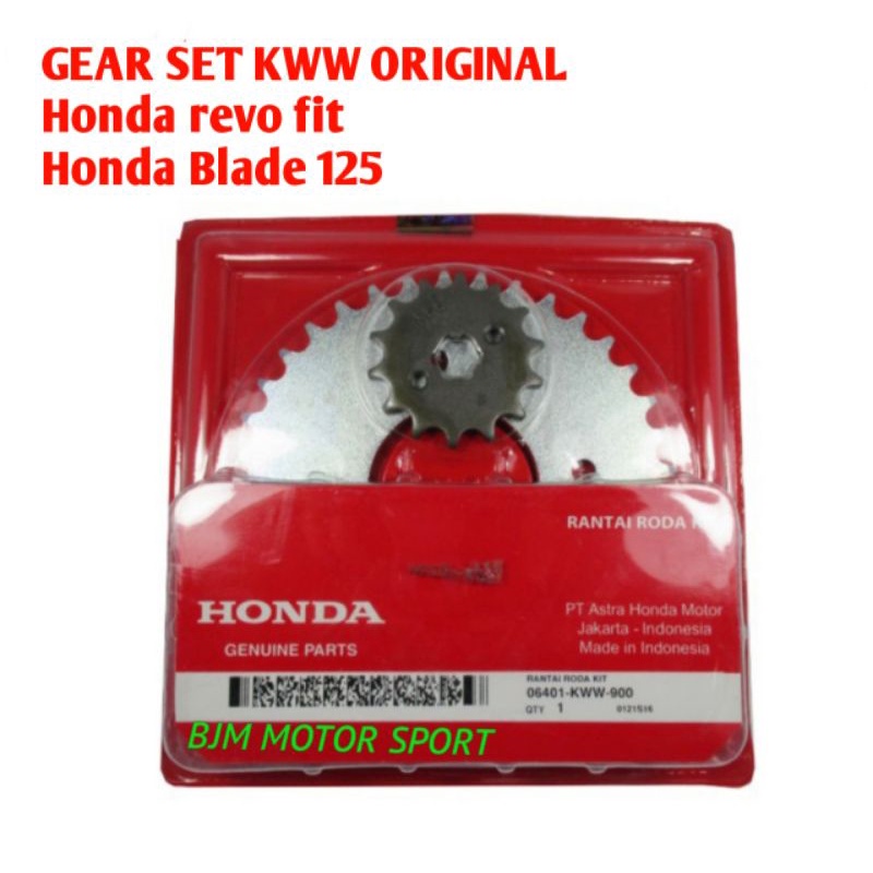 GEAR SET KWW ORIGINAL, HONDA BLADE 125,REVO FIT