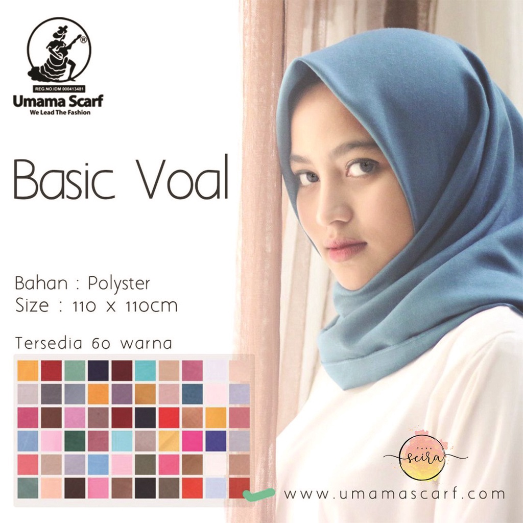 [BISA COD] Umama Kerudung / Hijab Basic Voal Polos