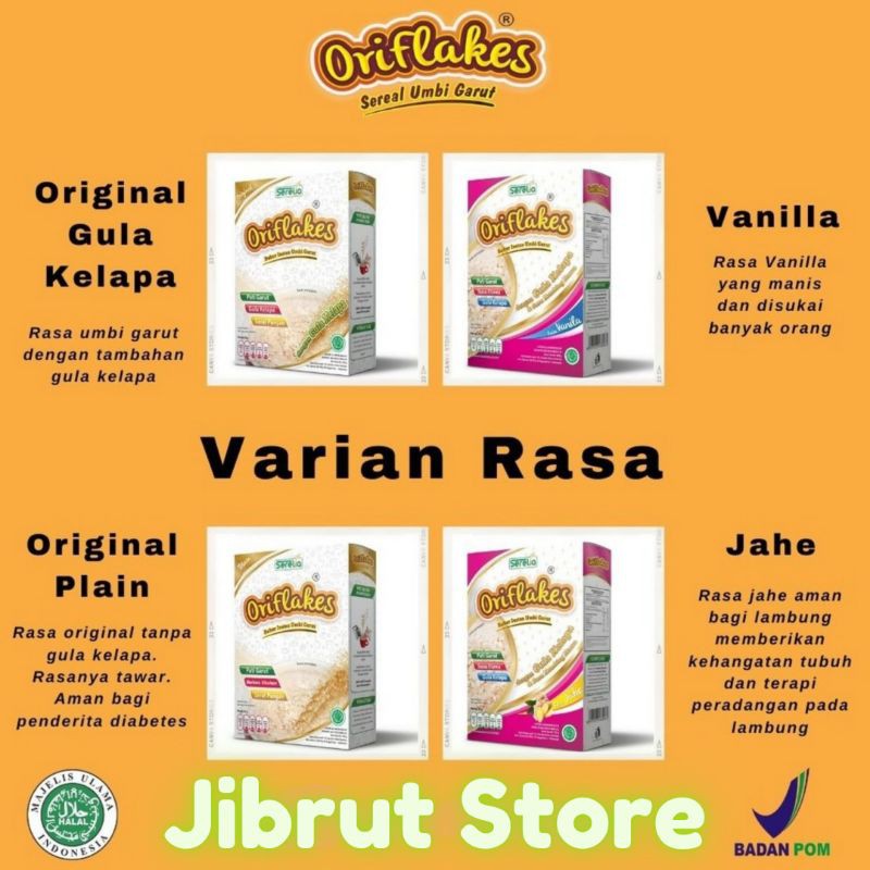 ORIFLAKES SEREAL UMBI GARUT ASAM LAMBUNG 350 GRAM