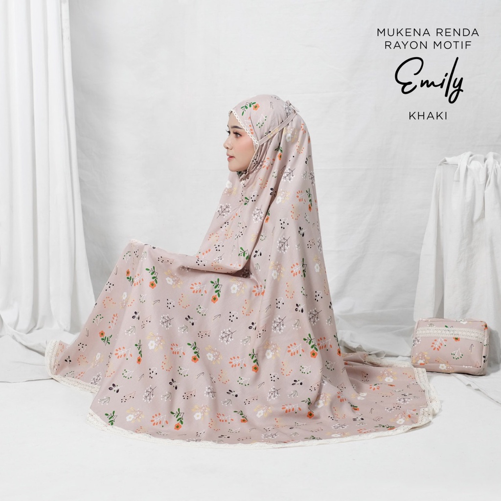 MUKENA BALI TASIK - MUKENA RENDA DEWASA MOTIF EMILY