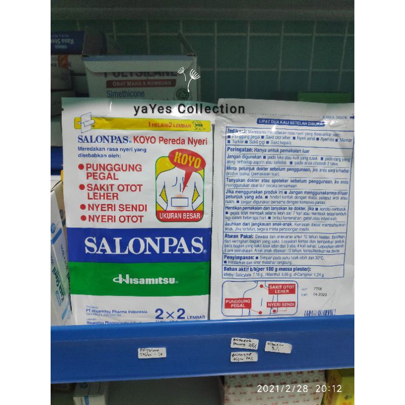 Salonpas Koyo 5x2 L - 12 x 1 Lembar Merah Hot Hijau Pereda Nyeri punggung pegal sakit otot leher sendi otot