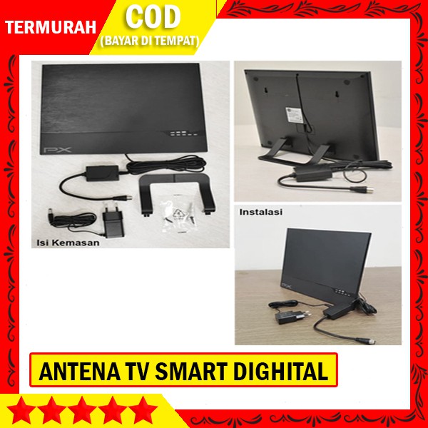 Antena TV Smart Digital Analog PX HDA 7000 Booster Indoor LED Bar