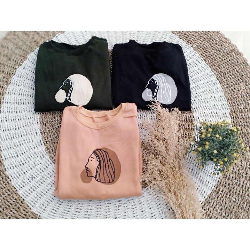 Sweater oblong wanita