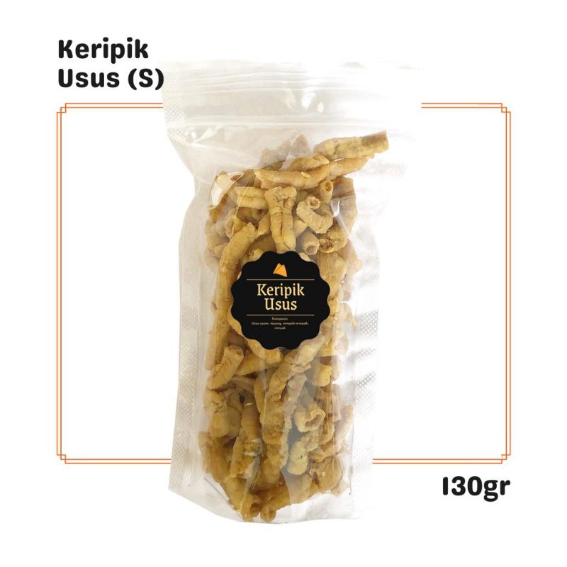 

Keripik usus (s) 130 gr /Snack cemilan /camilan asin gurih