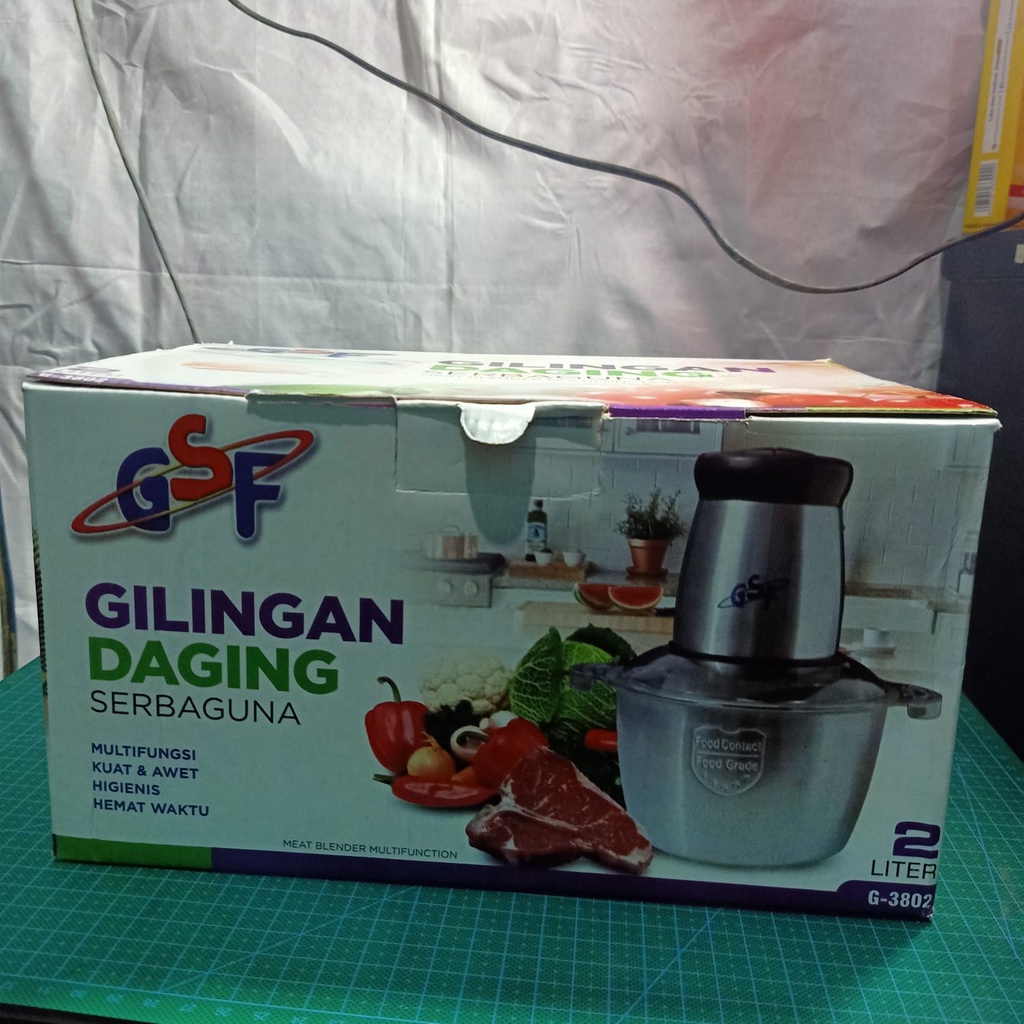 Gilingan Daging Serbaguna Food Chopper 2L GSF 3802 Penggiling Daging