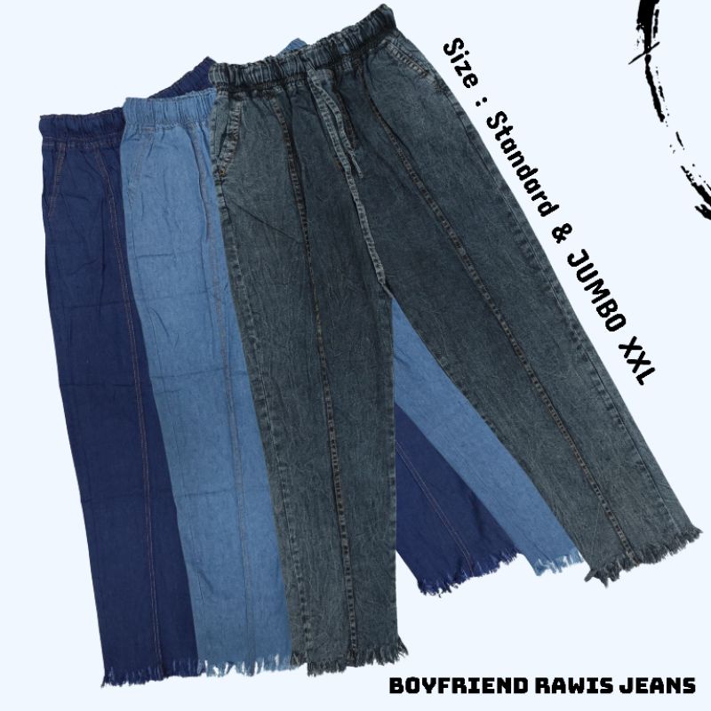 Celana Jeans Boyfriend Rawis Wanita | Celana Panjang Jeans Rawis Wanita | Celana Baggy pants Jeans R