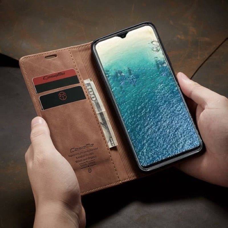 Flip Case Vivo Y12 Y15 Y17 Original CASEME Leather Wallet Casing