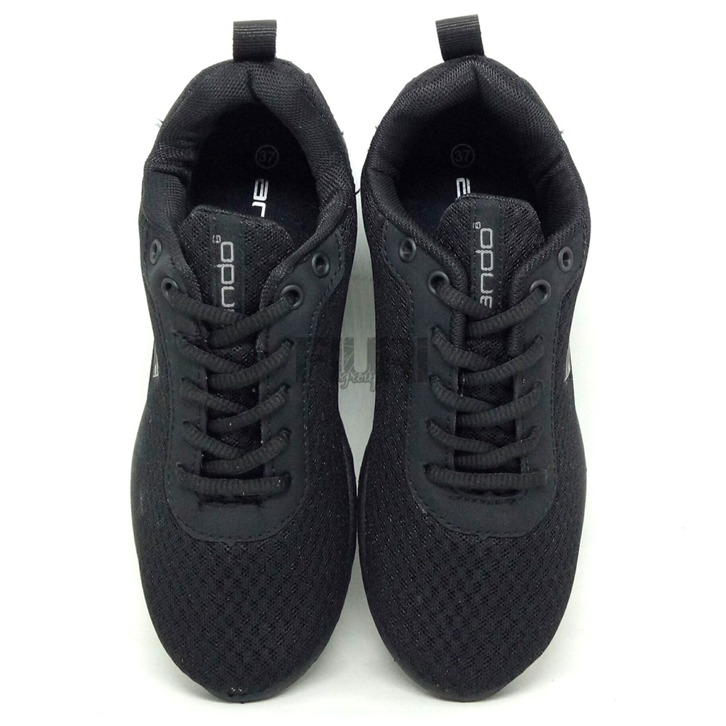 FIURI - ANDO ORIGINAL - ZORA 33-40 FULL HITAM - SEPATU SNEAKERS SPORT KANVAS SOL KARET ANAK PEREMPUAN - SEPATU KETS TRENDY WANITA - SEPATU OLAHRAGA LARI FITNES SENAM KERJA KULIAH SEKOLAH SD SMP SMA BERTALI CEWEK MURAH PROMO DISKON BONUS KAOS KAKI