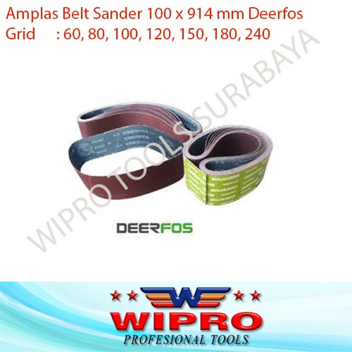 Amplas Belt Sander ukuran 100x914mm 100mm x 914mm DeerFos