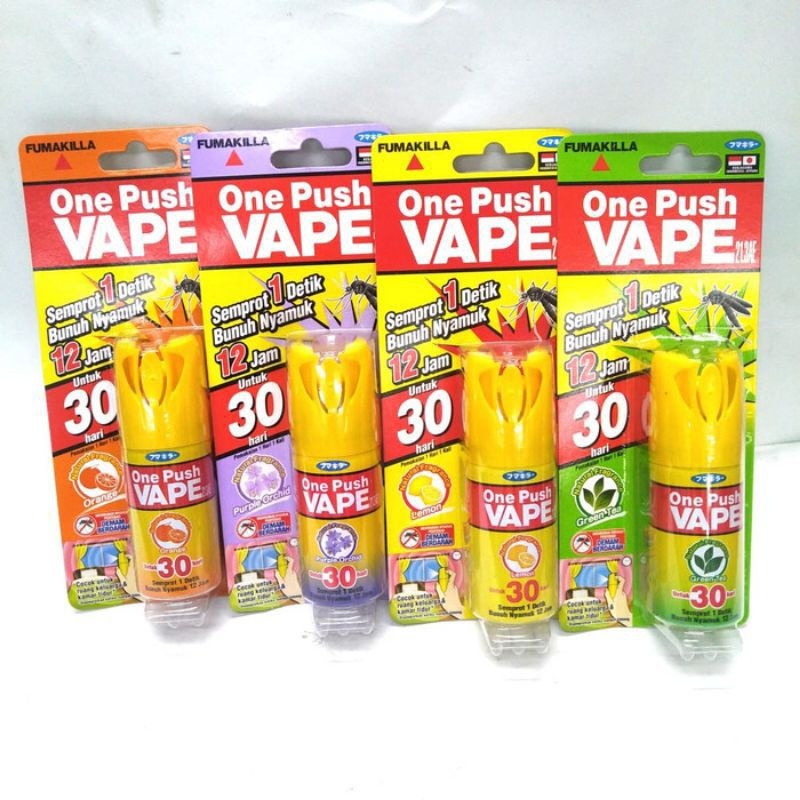 VAPE ONE PUSH 12 JAM 10 ML PEMBERSIH NYAMUK UNTUK 30 HARI