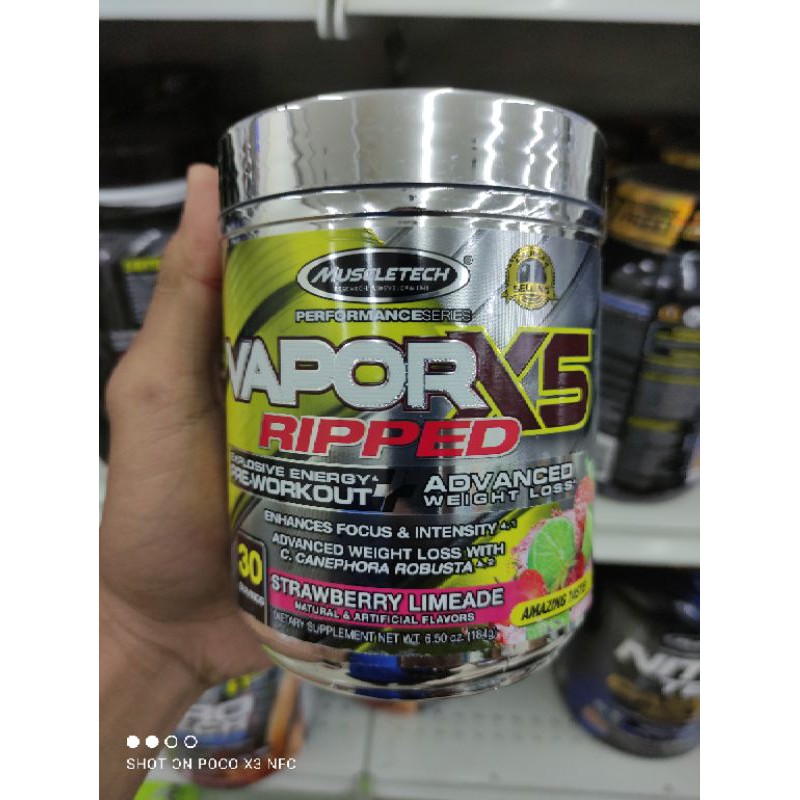 vaporx 5 vapor x5 vaporx5 ripped riped 30 serv muscletech rasa segar