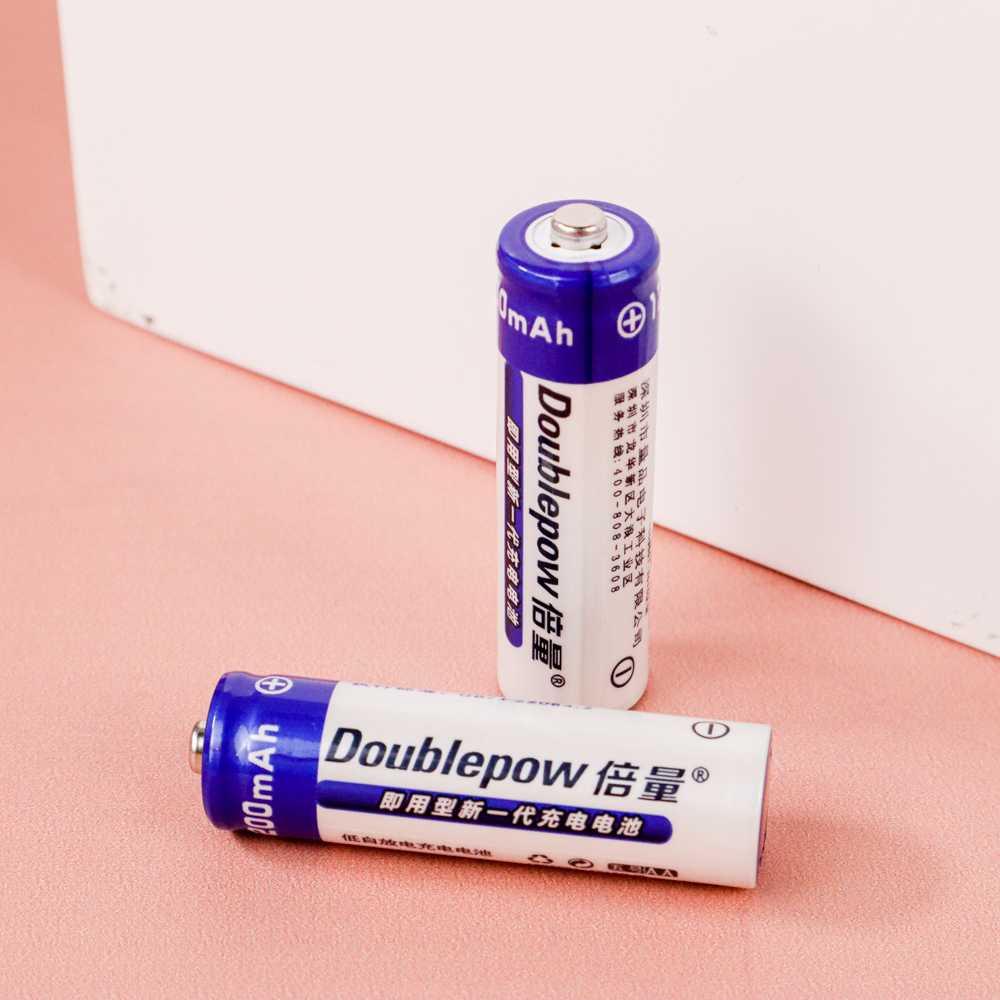 DOUBLEPOW Batu Baterai AA Rechargeable NiMH 1200mAh 2 PCS Baterai Tamiya Usb Mobil Remote Batre 18650 Baterai Aa Baterai Aaa Baterai Aa Rechargeable Baterai Cas Cas Charger Baterai Baterai 18650 Baterai 18560 Batrai 18650 Abc Batrai Cas Vrk Baterai Aa