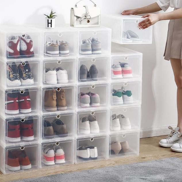 RESTOCK LAGI-953  Kotak Sepatu Transparan / Kotak Sepatu Besar / Kotak Sepatu SNEAKERS - Transpara