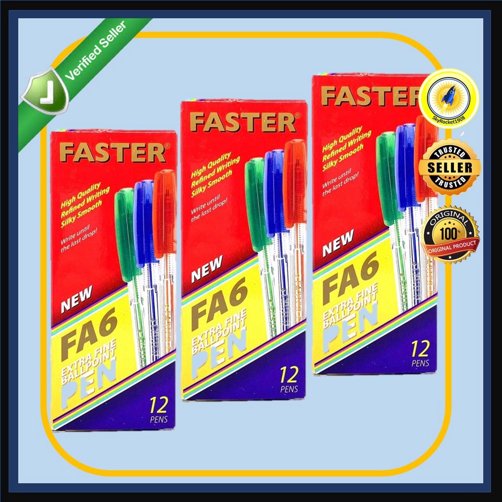 

Pulpen Faster FA6 0.5 mm 1 Pack isi 12 pcs Original