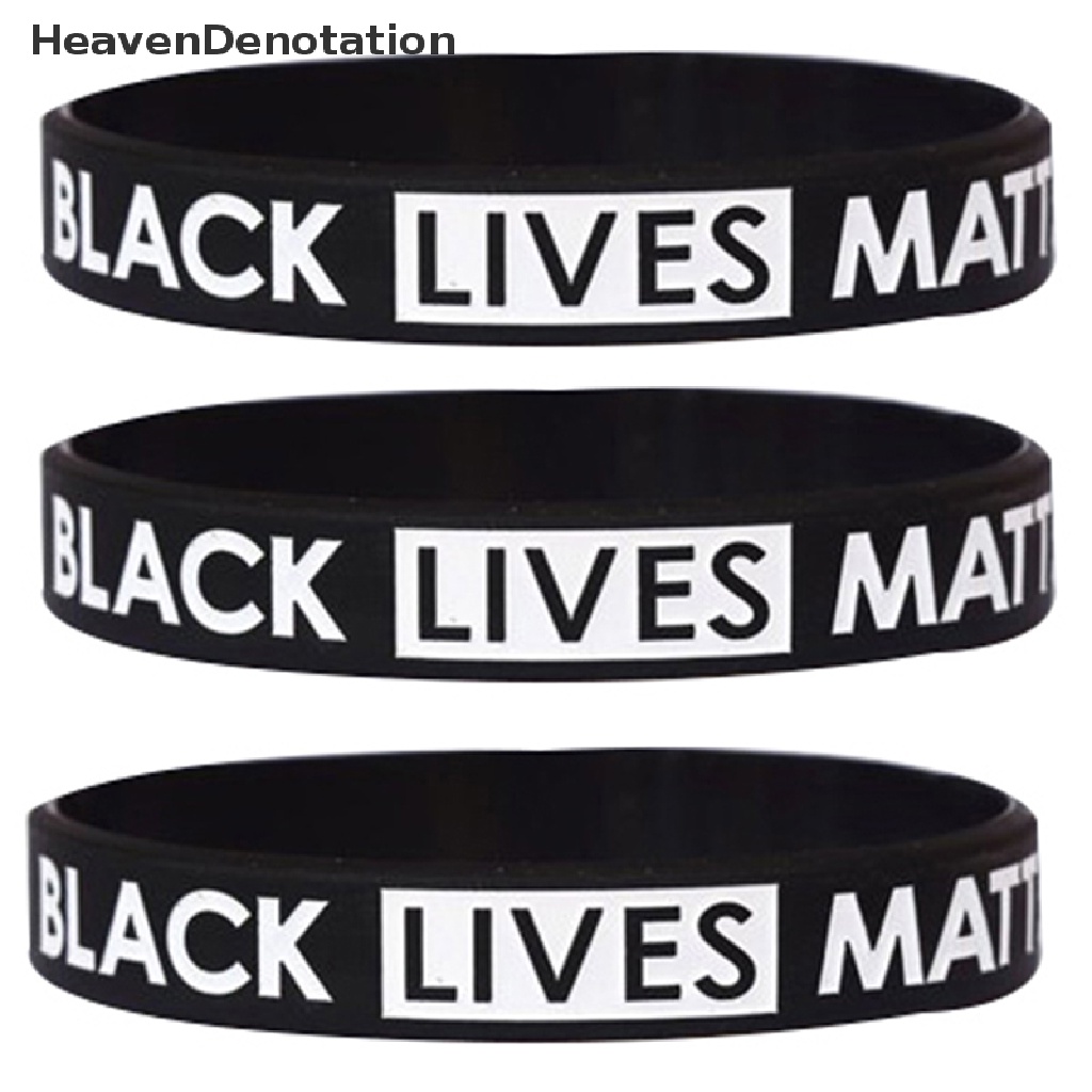 Gelang Bahan Karet Silikon Warna Hitam Tulisan I Can 't Breathe