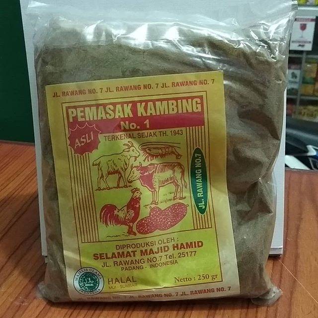 

Bumbu Masak Tempo Doeloe 250 GRAM Pemasak Kambing No.1 Ramuan Selamat Majid Hamid ASLI Padang