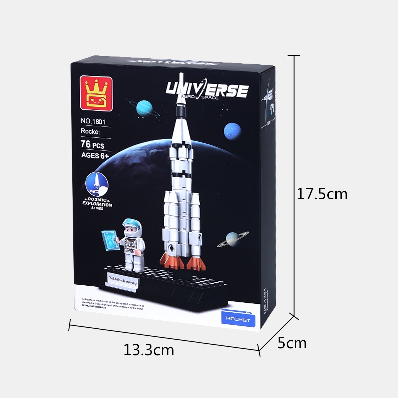 Mainan Lego 4 in 1 Bricks Astronot Roket Balok Susun Edukasi Anak DIY