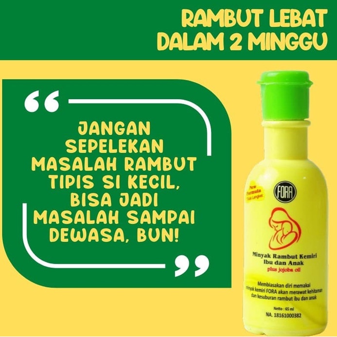 MINYAK RAMBUT KEMIRI FORA ISI 65 ML ORIGINAL