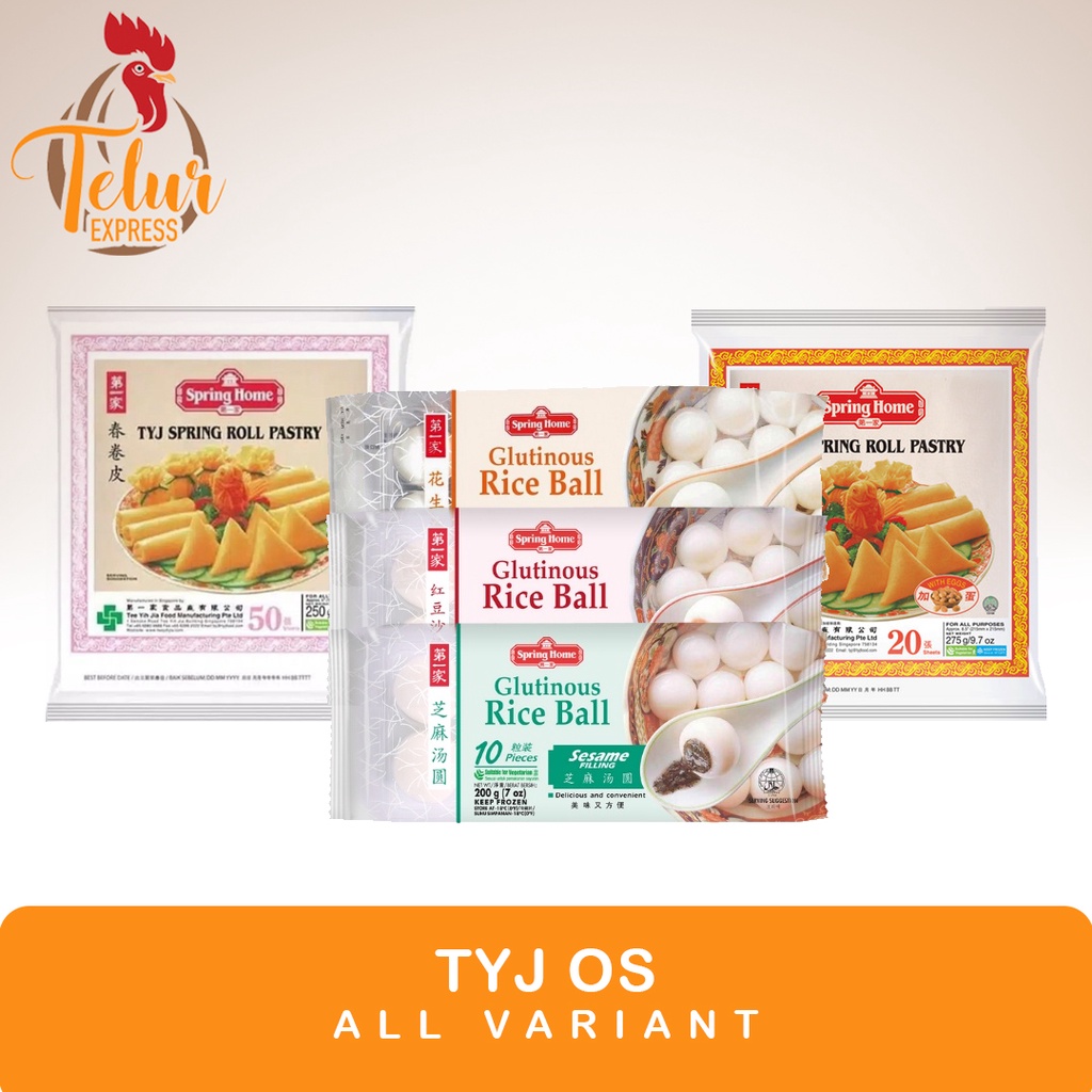 

TYJ OS GLUTINOUS RICEBALL PEANUT RED BEAN SESAME SPRING ROLL SKIN PASTRY
