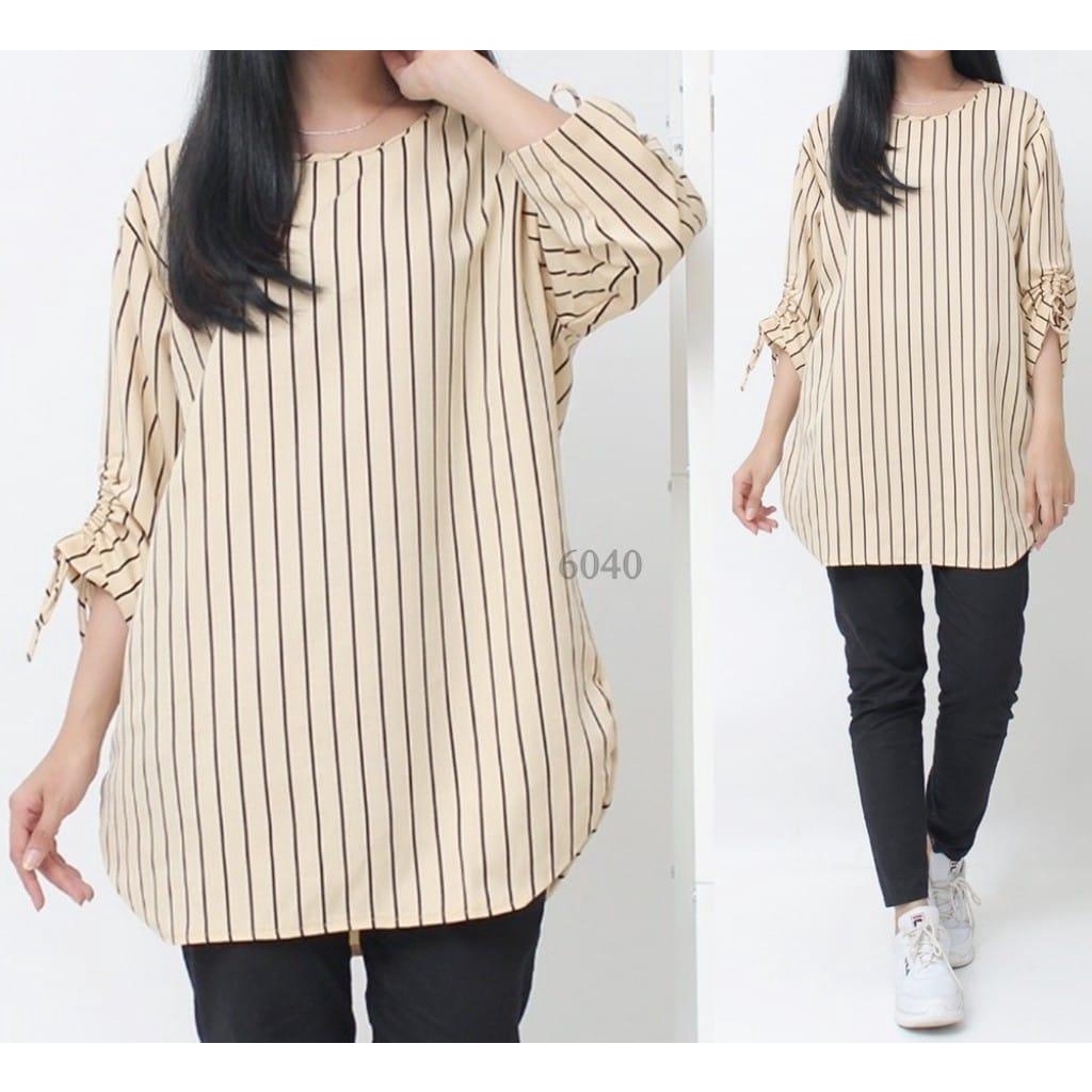 WSE390 - Blouse Line Jumbo 3XL Oversize Atasan Wanita Jumbo PREMIUM QUALITY