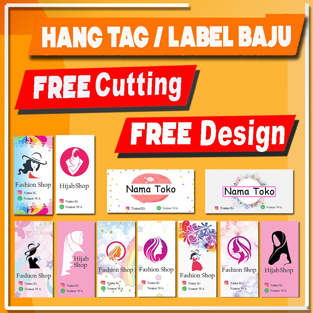 

Cetak Hang Tag Label Baju Custom Bahan Art Karton 3,5 x 7 cm