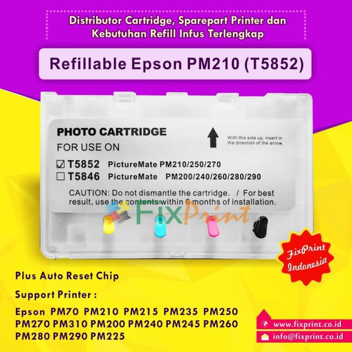 Cartridge Refillable MCISS EPSON PM70, PM210, PM215, PM235, PM250