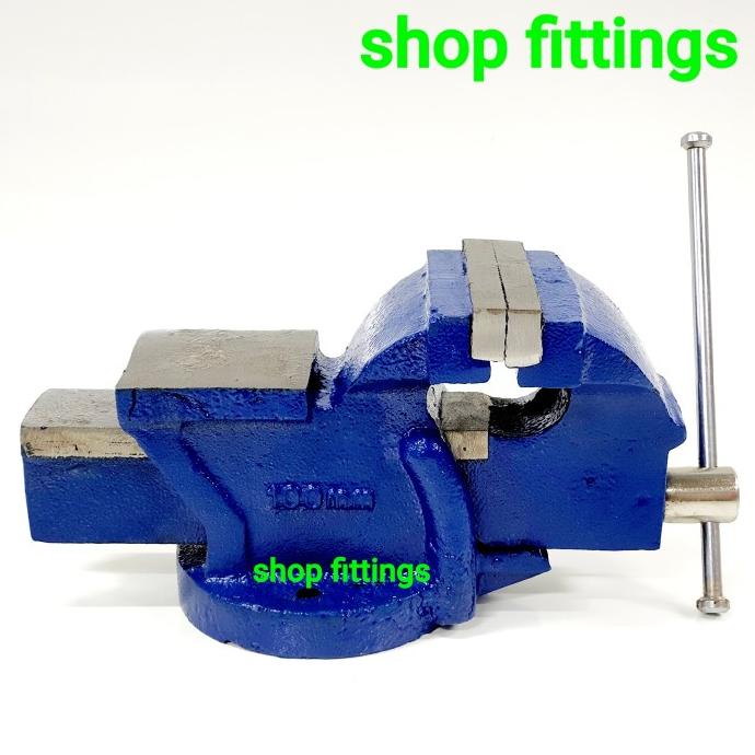 Tanggem Catok Ragum 4 inch Paron Meja Tanggem Besi Fixed Bench Vise 4"
