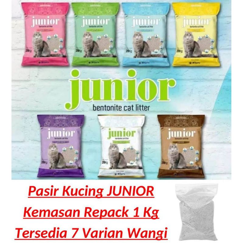 Pasir Kucing JUNIOR 1kg Gumpal Wangi Import Premium Kelinci 1 kg