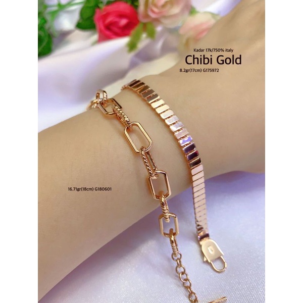 gelang tangan emas asli ITALY G175972 #chibigold