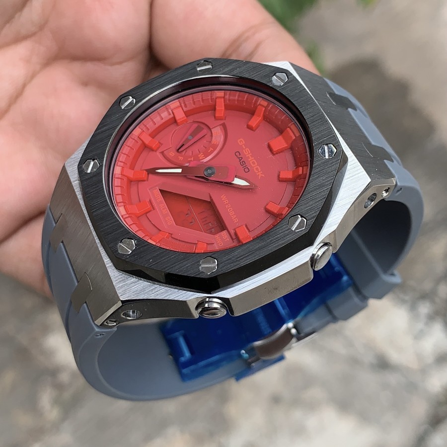 Gshock Casioak Original & Garansi Custom AP On Red