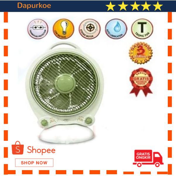 Terlaris Maspion JF-2110 T Box Fan 12 inch ( Putih-Hijau ) Elegan